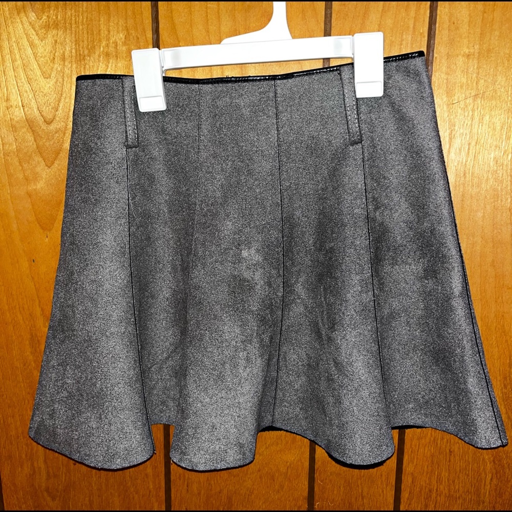 Grey, Pleated ZK Mini Skirt